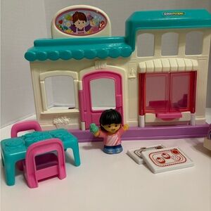 Fisher Price Little People Time For a Treat Gift Set Ice Cream Shop & Truck Toy